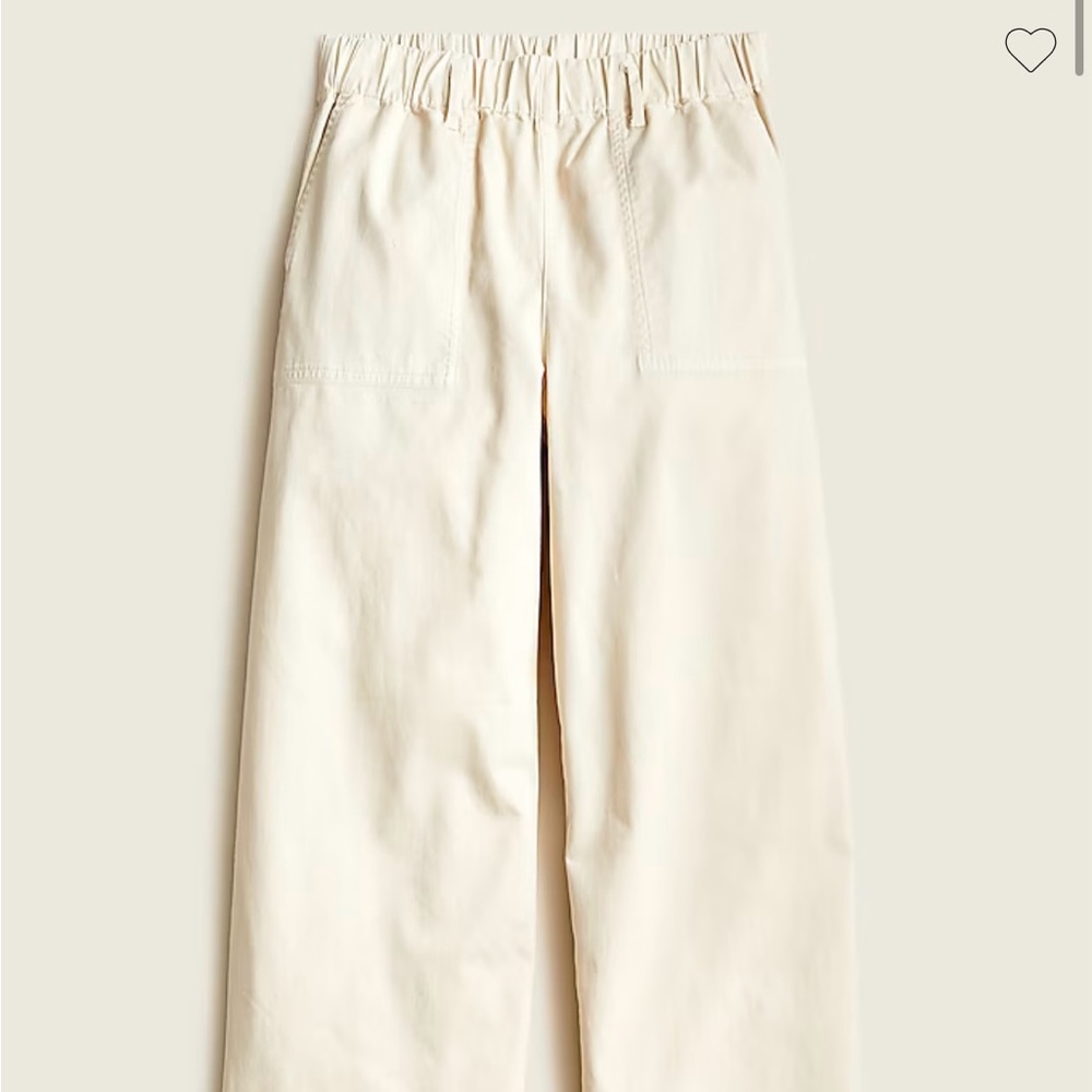 J. Crew Cream Boot Cut Flare Pants with Lightweight Fabric